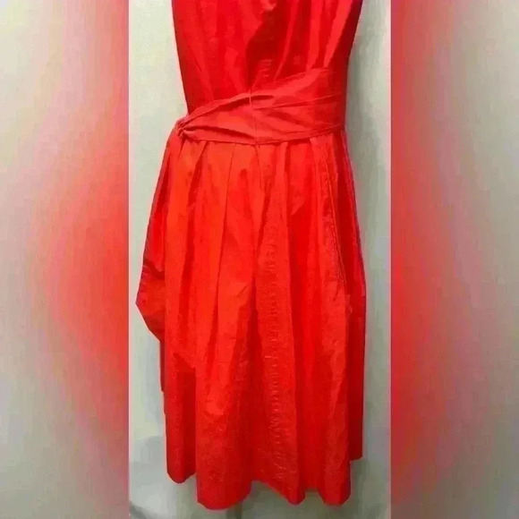 L.L. Bean Red Vintage Boat Collar Sleeveless  Dress. 100% cotton Size 10 - Picture 6 of 14